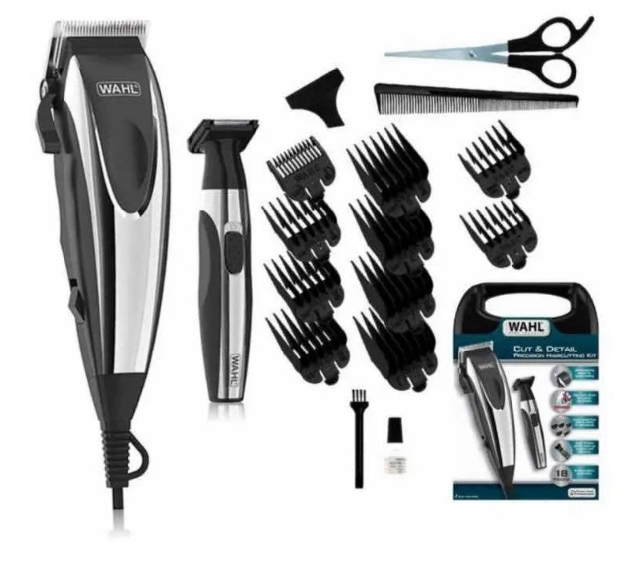 COMBO,KIT MAQUINA Y PATILLER WAHL